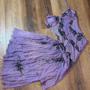Vintage Y2K 100% Silk Beaded Dress Vintage Beaded Dress Sue Wong Dress Fairy